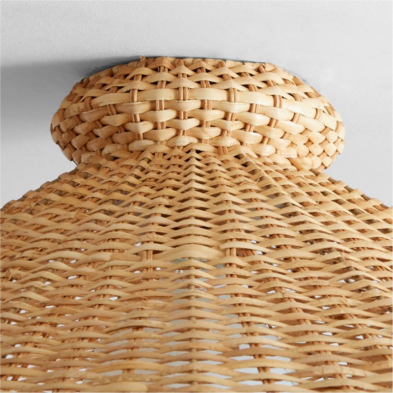 Tisse Oversized Woven Rattan Flush Mount Light by Athena Calderone