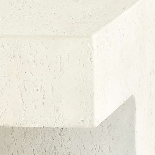 Tito Textured Faux Travertine 40" Square Coffee Table