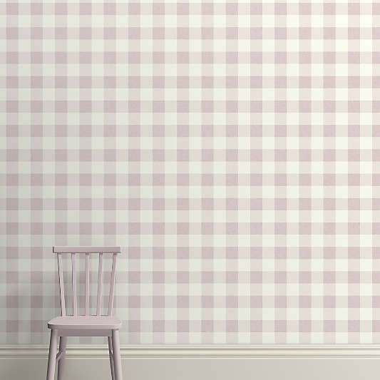 Colette Gingham Lilac Purple Wallpaper