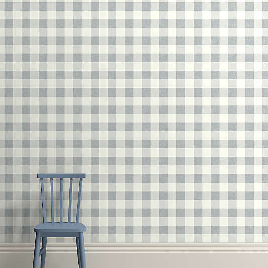 Colette Gingham Blue Wallpaper