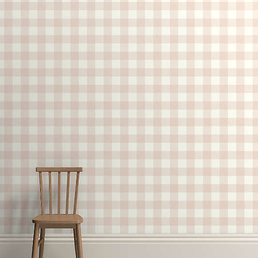 Colette Gingham Light Pink Wallpaper