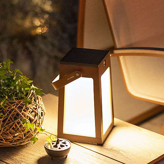 Tinka Corten Aluminum Portable Solar LED Outdoor Lantern 10.5"