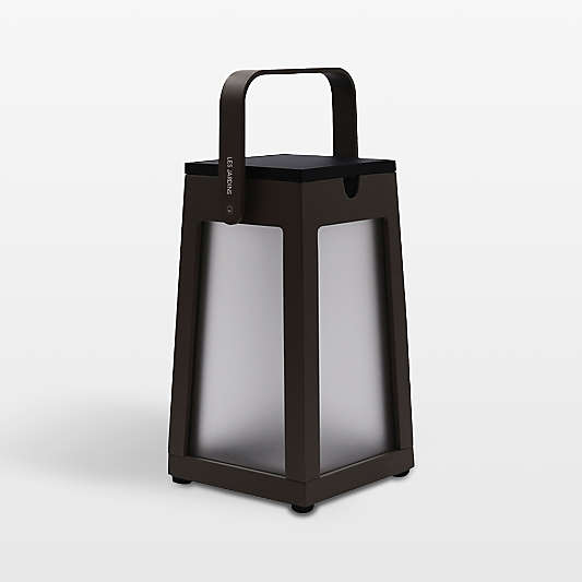 Tinka Grey Aluminum Portable Solar LED Outdoor Lantern 10.5"