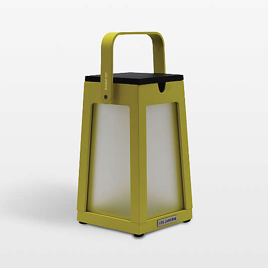 Tinka Lime Aluminum Portable Solar LED Outdoor Lantern 10.5"