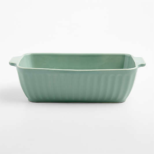 Tonal Green Fluted Ceramic 1-Lb. Loaf Baking Dish