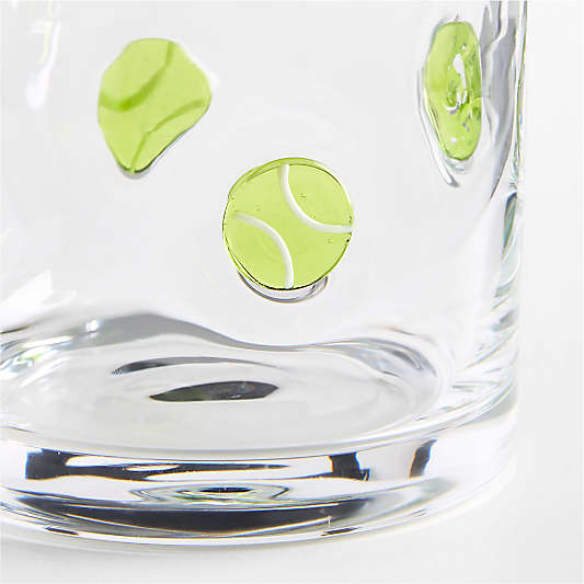Tennis Ball Icon 15-Oz. Double Old-Fashioned Glass