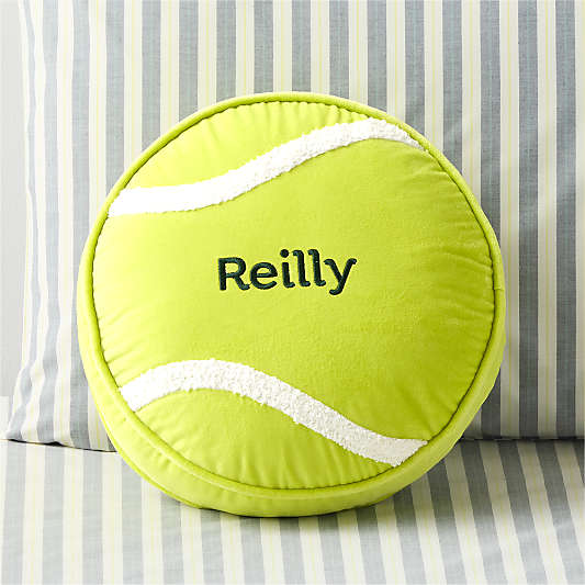 Tennis Ball Velvet Kids Throw Pillow by Venus Williams