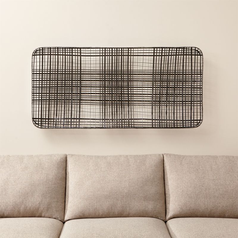 'Tobacco' Basket Metal Wall Art 56"x26"