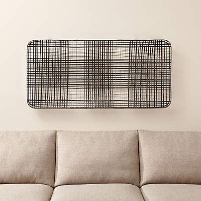 'Tobacco' Basket Metal Wall Art 56"x26"