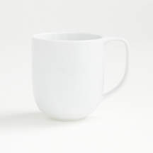 Toben 12-oz. White Porcelain Mug + Reviews | Crate & Barrel