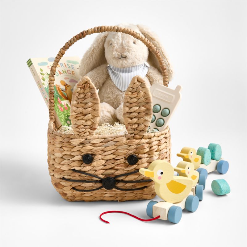 Natural Woven Bunny Kids Easter Basket - image 6 of 12