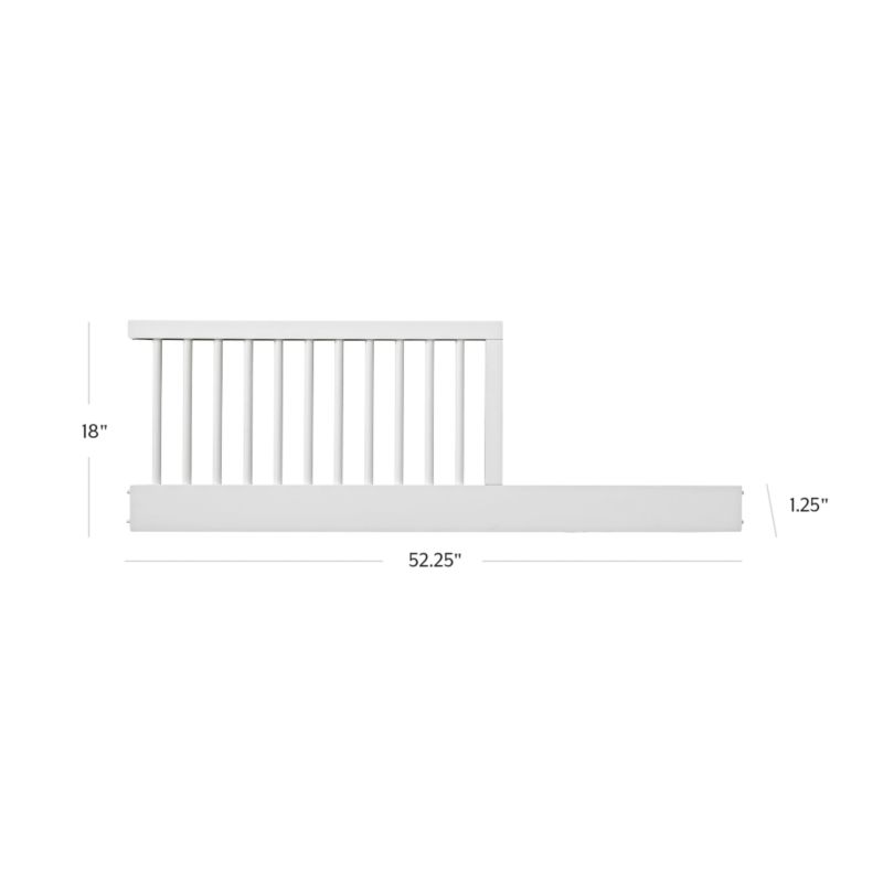 View Hampshire White Wood Toddler Bed Rail - image 3 of 11