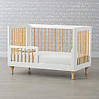 View Babyletto Lolly White & Natural 3-in-1 Convertible Crib with Toddler Bed Conversion Kit - image 8 of 13