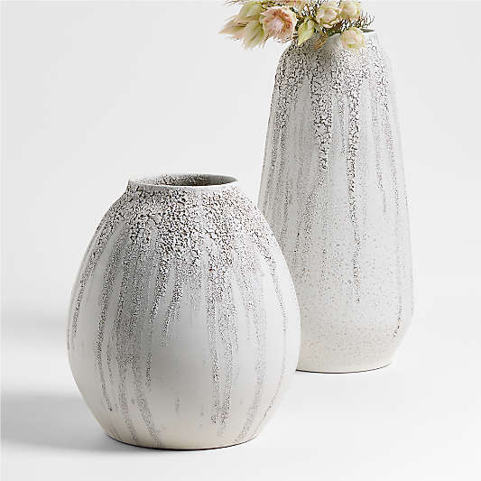 Toluca Beige Ceramic Textured Vases