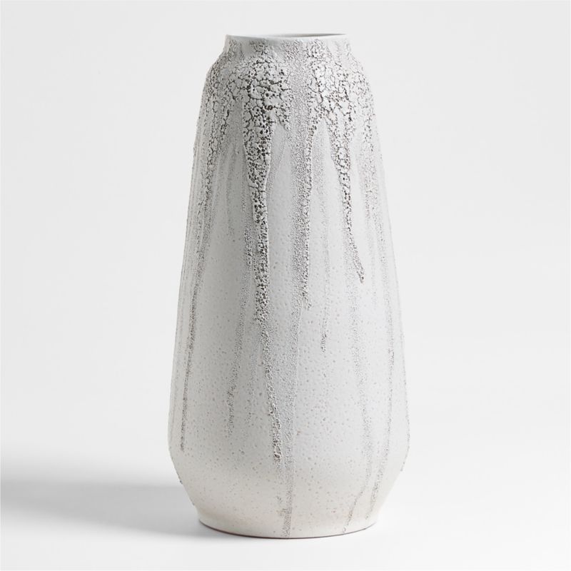 Toluca Large Beige Ceramic Textured Vase 17" - image 2 of 4