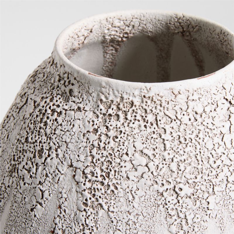 Toluca Small Beige Ceramic Textured Vase 13" - image 3 of 4