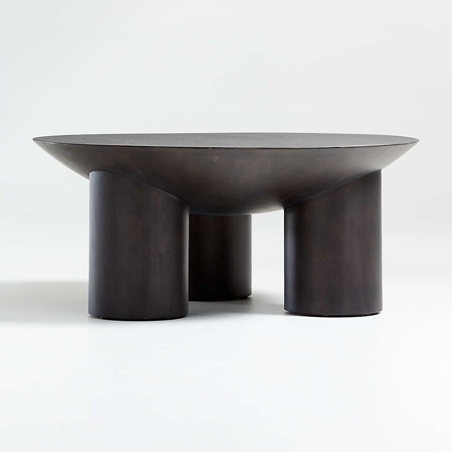 black three legged side table