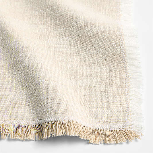 Tonal Fringe Ivory Napkins, Set of 4