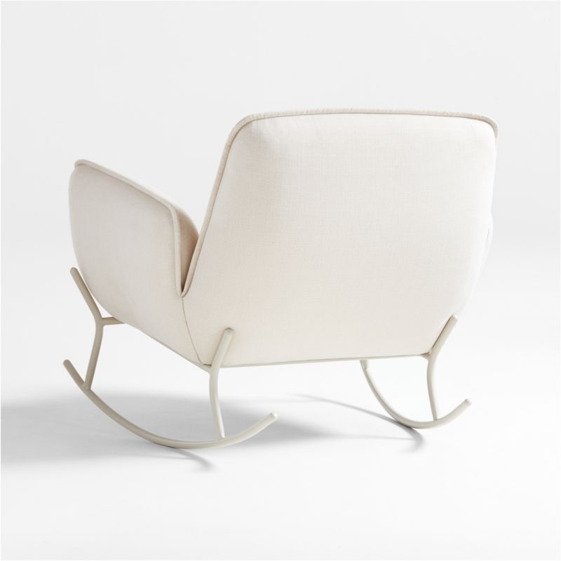 Tonal Cream Upholstered Nursery Rocking Chair - image 7 of 8