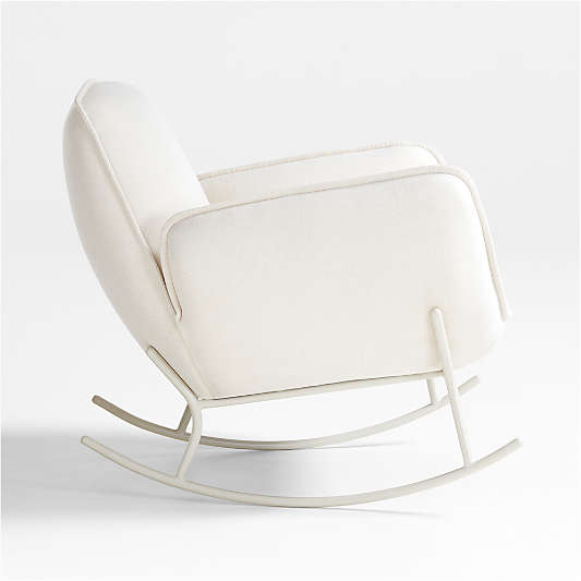 Tonal Cream Upholstered Nursery Rocking Chair