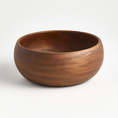 View Tondo 10.5" Acacia Wood Salad Serving Bowl details