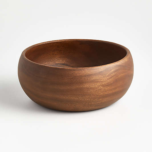 Tondo 10.5" Acacia Wood Salad Serving Bowl