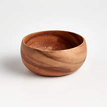 Tondo 5.75" Small Acacia Wood Serving Bowl + Reviews | Crate & Barrel