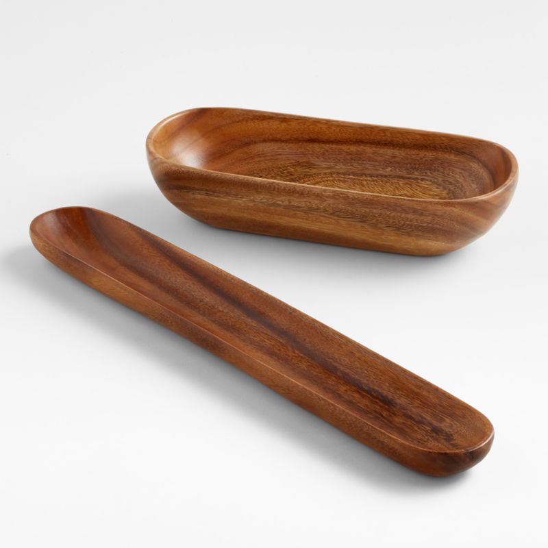 Tondo Acacia Wood Baguette Bowl - image 4 of 5