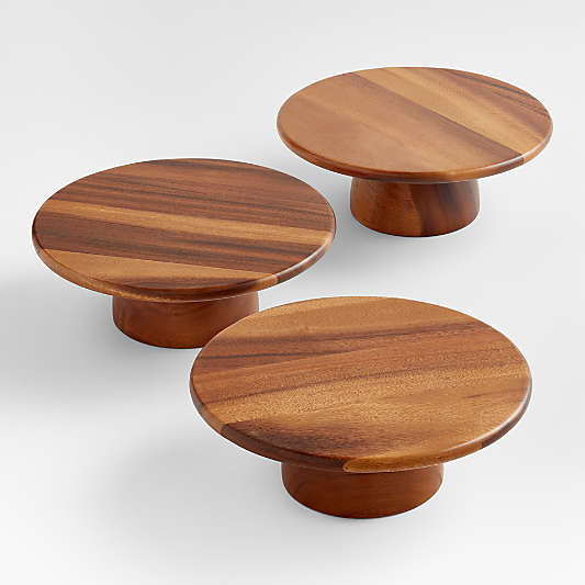 Tondo Acacia Wood Cake Stand