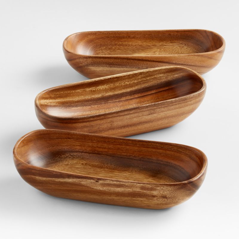 Tondo Acacia Wood Loaf Bowl - image 3 of 6