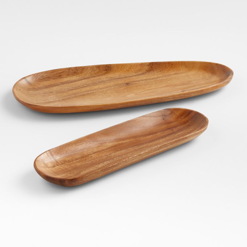 Tondo Acacia Wood Long Oblong Platter - image 3 of 4