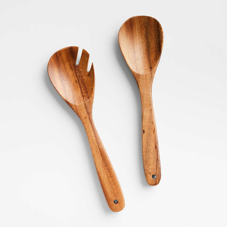 Tondo Acacia Servers, Set of 2 + Reviews | Crate & Barrel