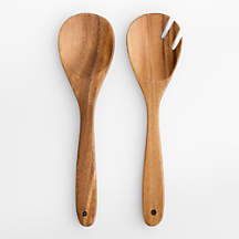 Tondo Acacia Servers, Set of 2 + Reviews | Crate & Barrel