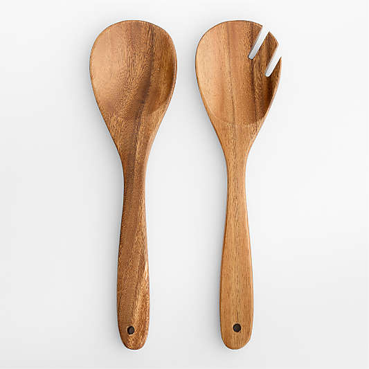 Tondo Acacia Servers, Set of 2