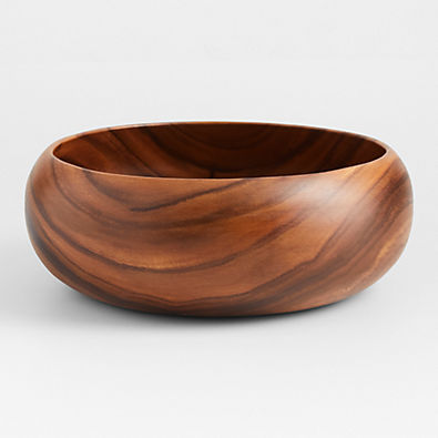 View Tondo 14" Acacia Wood Salad Serving Bowl details