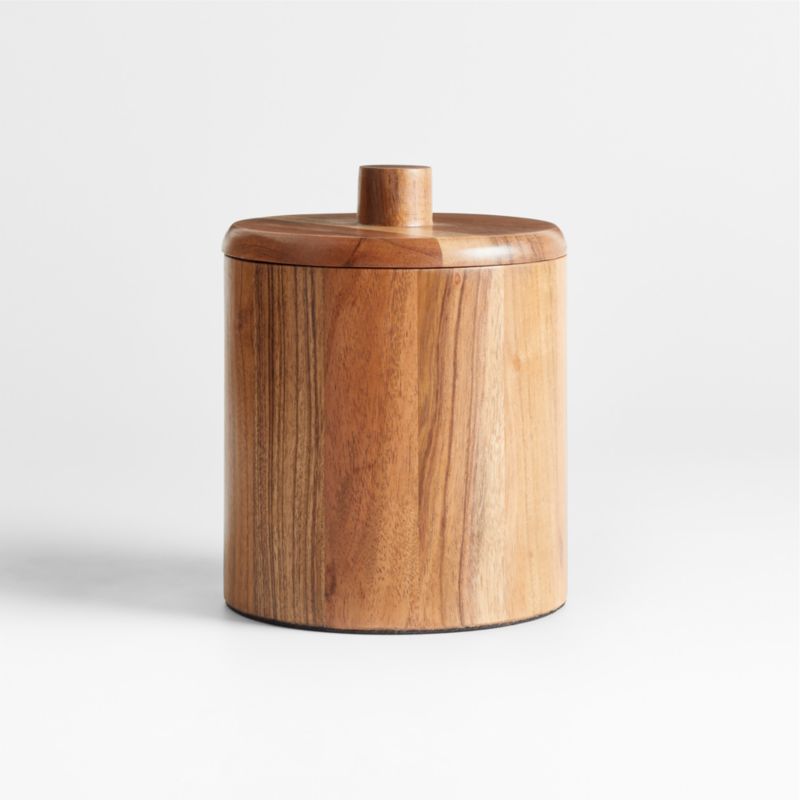 Tondo Small Wood Canister + Reviews | Crate & Barrel