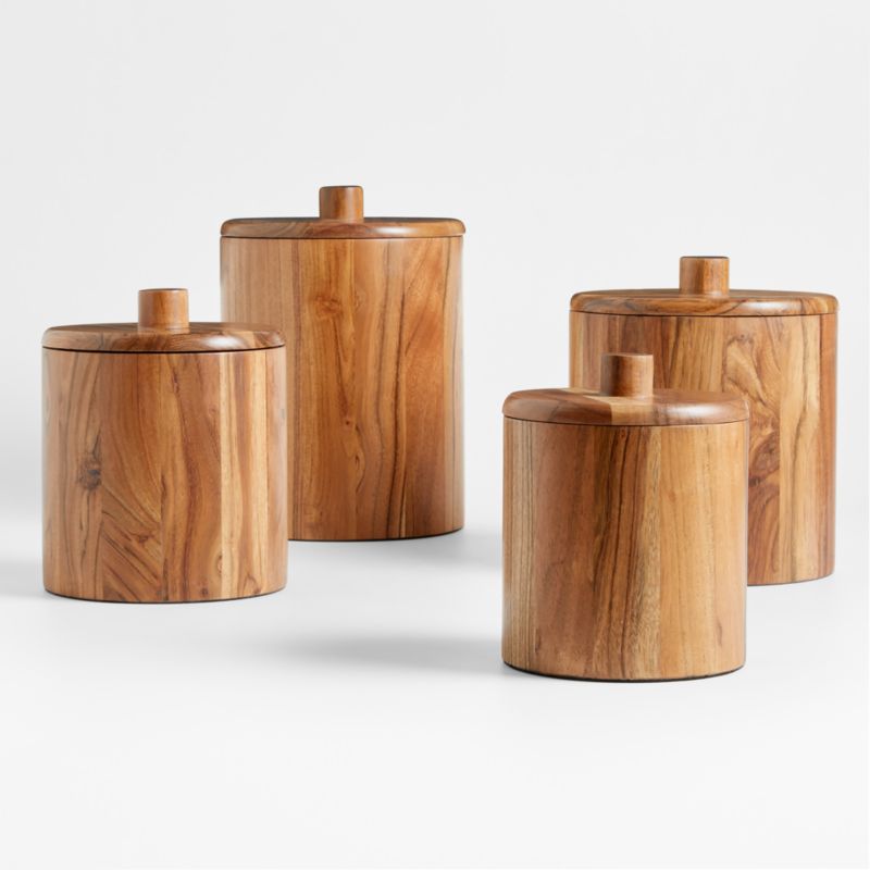 Tondo Small Wood Canister - image 1 of 4