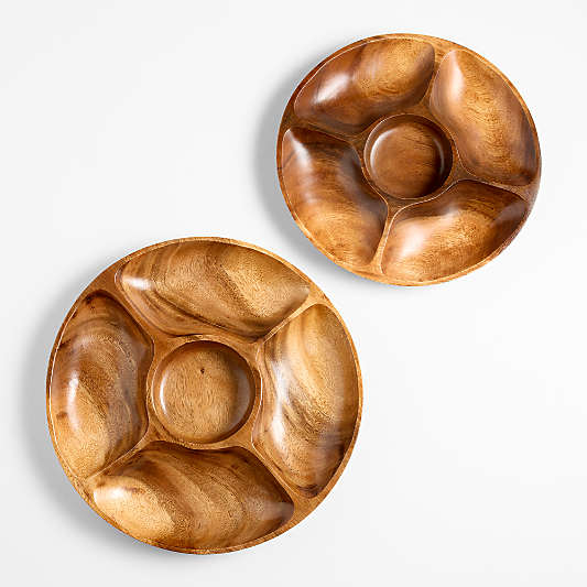 Tondo 16" Acacia Large Divided Server