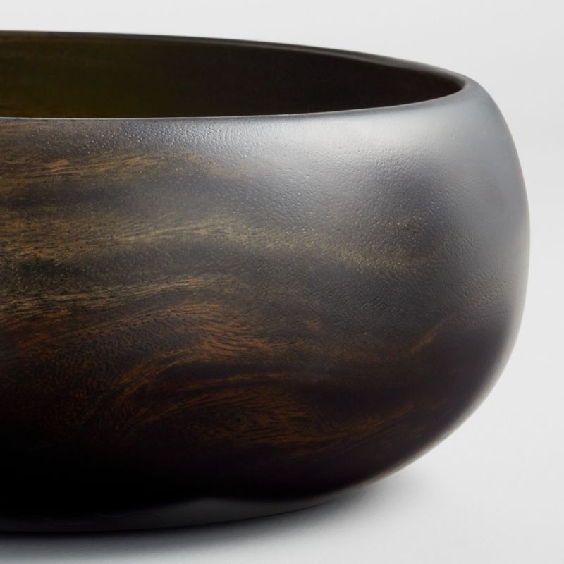 Tondo 10.5" Ebonized Wood Salad Serving Bowl - image 6 of 7