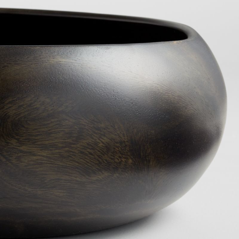 Tondo 14" Ebonized Wood Salad Serving Bowl - image 5 of 6