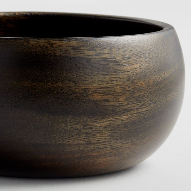 Tondo 5.75" Small Ebonized Wood Serving Bowl - image 3 of 4