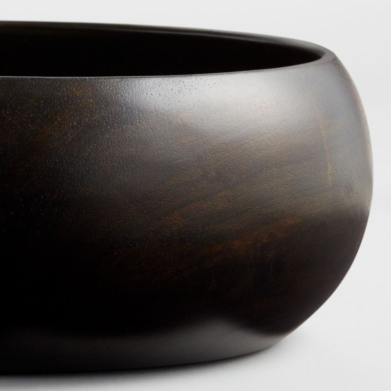 Tondo 8.5" Ebonized Wood Salad Serving Bowl - image 4 of 5