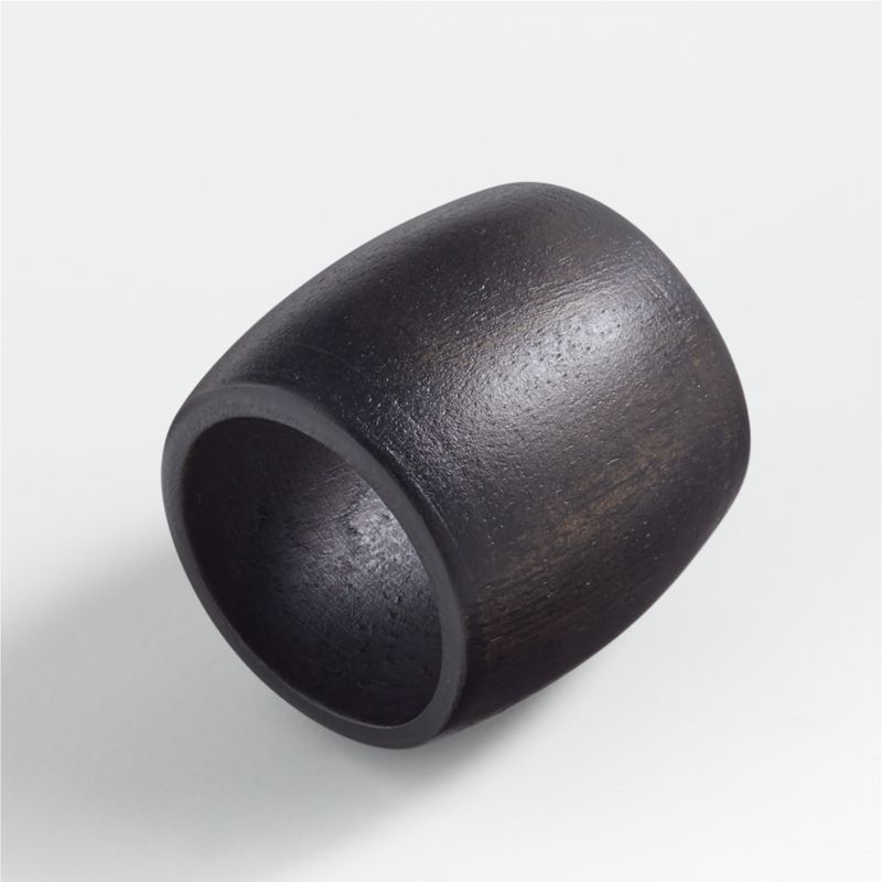 Tondo Ebonized Wood Napkin Ring - image 1 of 2