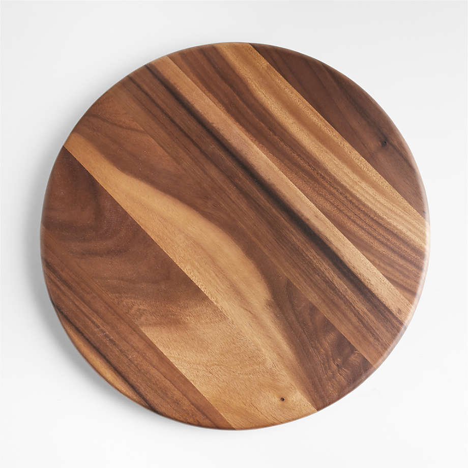 Tondo Acacia 20" Lazy Susan | Crate & Barrel