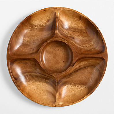 View Tondo 16" Acacia Large Divided Server details