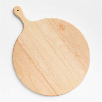 Tondo Natural Wood Round Serving Board with Handle