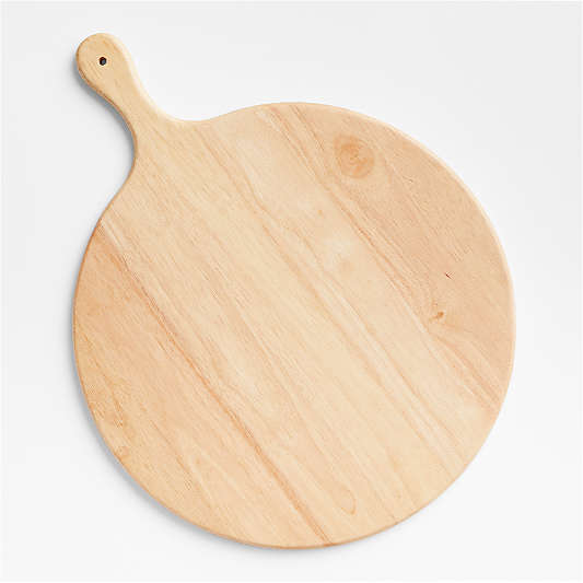 Tondo Natural Wood Round Serving Board with Handle