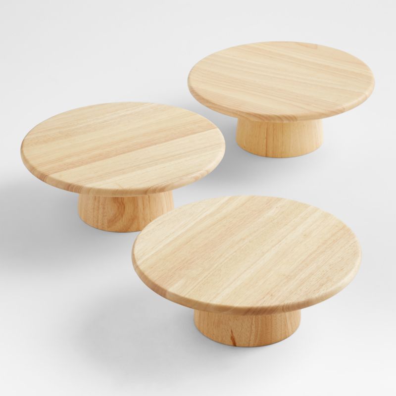 Tondo Natural Wood Cake Stand