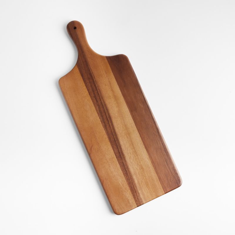 Tondo Long Paddle Serving Board Cheeseboard Platter + Reviews | Crate & Barrel