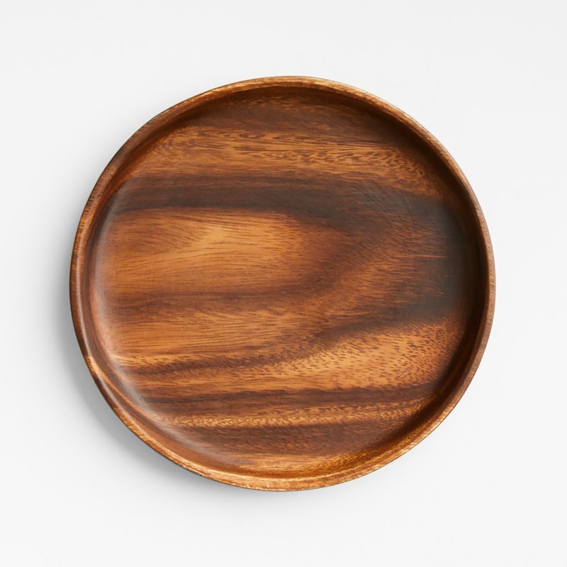 Tondo 9" Acacia Plate + Reviews | Crate & Barrel